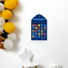 HOME DECO FACTORY, HD0036, Calendrier Ramadan 30 Jours 28x50 cm-Décoration Festive colorée et Moderne, réutilisable, idéal pour 