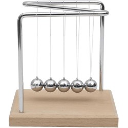 HOME DECO FACTORY, HD0378, Pendule de Newton H15 cm - Objet décoratif éducatif, Design Minimaliste, mouvements hypnotisants, Cad