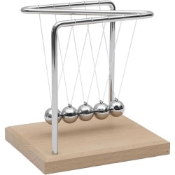 HOME DECO FACTORY, HD0378, Pendule de Newton H15 cm - Objet décoratif éducatif, Design Minimaliste, mouvements hypnotisants, Cad