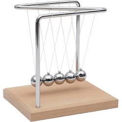 HOME DECO FACTORY, HD0378, Pendule de Newton H15 cm - Objet décoratif éducatif, Design Minimaliste, mouvements hypnotisants, Cad