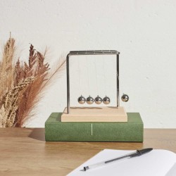 HOME DECO FACTORY, HD0378, Pendule de Newton H15 cm - Objet décoratif éducatif, Design Minimaliste, mouvements hypnotisants, Cad