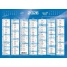 Quo Vadis - 1 Calendrier de Banque Bleu - Janvier 2026 à Décembre 2026 - Format 13,5 x 18 cm