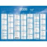 Quo Vadis - 1 Calendrier de Banque Bleu - Janvier 2026 à Décembre 2026 - Format 13,5 x 18 cm