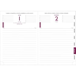 Exacompta - 17412E - Agenda de bureau Journal 17 Barbara - 12 x 17 cm - Janvier à décembre 2026 - Coloris aléatoire