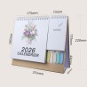 Calendrier de Bureau 2026, Mensuel Planificateur avec les Jours Fériés Français, les Mini-notes, Calendriers avec Pochette Organ