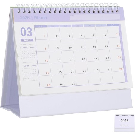 Didiseaon Calendrier De Bureau 2025-2026 : Petit Calendrier De Bureau De Juillet 2025 À Décembre 2026 Planificateur Mensuel À Ra