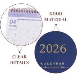 Didiseaon Calendrier De Bureau 2025-2026 : Petit Calendrier De Bureau De Juillet 2025 À Décembre 2026 Planificateur Mensuel À Ra
