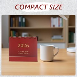 Didiseaon Calendrier De Bureau 2025-2026 : Petit Calendrier De Bureau De Juillet 2025 À Décembre 2026 Planificateur Mensuel À Ra