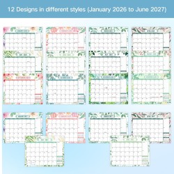 ZEEYUAN Calendrier Mural 2026–2027 18 Mois Calendrier Mensuel 2026 Calendrier Familial Janvier 2026 à juin 2027 avec Vacances 28