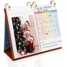 ZEEYUAN Photo Calendrier de bureau 2026-2027 Album photo de bureau de 10x15cm à glisser pour 40 photos