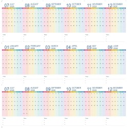 ZEEYUAN Feuilles complémentaires pour calendrier 7.2025 à 12.2026 - Pages de calendrier de table