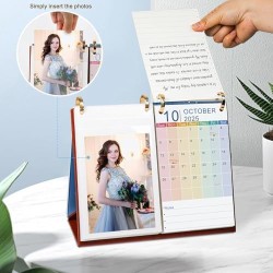ZEEYUAN Feuilles complémentaires pour calendrier 7.2025 à 12.2026 - Pages de calendrier de table