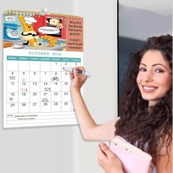 ZEEYUAN Calendrier Mural 2026 amusant avec des phrases amusantes Calendrier Mensuel A4 couvrant toute l'année de janvier à décem
