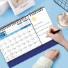 ZEEYUAN Calendrier de bureau mensuel 2026-2028 de janvier 2026 à décembre 2028, calendrier à rabat sur 36 mois avec papier épais