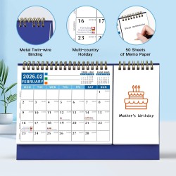 ZEEYUAN Calendrier de bureau mensuel 2026-2028 de janvier 2026 à décembre 2028, calendrier à rabat sur 36 mois avec papier épais