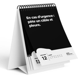 Calendrier de table démotivant 2026-52 semaines - Avec 52 dictons non motivants - Ne rêvez pas votre vie mais gardez votre bouch