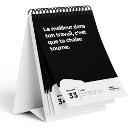 Calendrier de table démotivant 2026-52 semaines - Avec 52 dictons non motivants - Ne rêvez pas votre vie mais gardez votre bouch