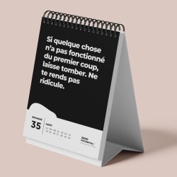 Calendrier de table démotivant 2026-52 semaines - Avec 52 dictons non motivants - Ne rêvez pas votre vie mais gardez votre bouch