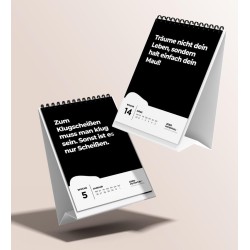 Calendrier de table démotivant 2026-52 semaines - Avec 52 dictons non motivants - Ne rêvez pas votre vie mais gardez votre bouch
