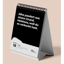 Calendrier de table démotivant 2026-52 semaines - Avec 52 dictons non motivants - Ne rêvez pas votre vie mais gardez votre bouch