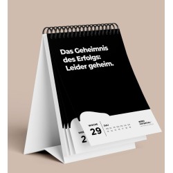 Calendrier de table démotivant 2026-52 semaines - Avec 52 dictons non motivants - Ne rêvez pas votre vie mais gardez votre bouch
