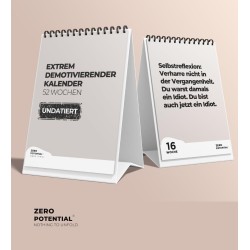 Calendrier de table démotivant 2026-52 semaines - Avec 52 dictons non motivants - Ne rêvez pas votre vie mais gardez votre bouch