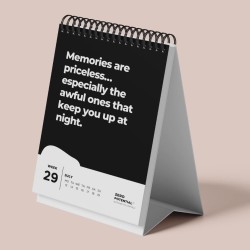 Calendrier de table démotivant 2026-52 semaines - Avec 52 dictons non motivants - Ne rêvez pas votre vie mais gardez votre bouch