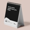 Calendrier de table démotivant 2026-52 semaines - Avec 52 dictons non motivants - Ne rêvez pas votre vie mais gardez votre bouch