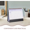 NUOBESTY Mini Calendrier 2026 De Bureau Noir Avec Support Debout Papier ÉPais Pour Maison Bureau Et ÉCole Planificateur Mensuel 