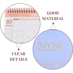 NUOBESTY Calendrier De Bureau Lavande 2025-2026 Organiseur Mensuel À Rabat Petit Calendrier Sur Pied Pour La Maison Et Le Bureau