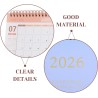 NUOBESTY Calendrier De Bureau Lavande 2025-2026 Organiseur Mensuel À Rabat Petit Calendrier Sur Pied Pour La Maison Et Le Bureau