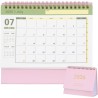NUOBESTY Calendrier 2026 Rose Bureau Organiseur De Bureau Minimaliste Avec Support Calendrier De Table Pratique Pour Maison Et P