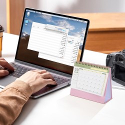 NUOBESTY Calendrier 2026 Rose Bureau Organiseur De Bureau Minimaliste Avec Support Calendrier De Table Pratique Pour Maison Et P