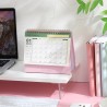 NUOBESTY Calendrier 2026 Rose Bureau Organiseur De Bureau Minimaliste Avec Support Calendrier De Table Pratique Pour Maison Et P
