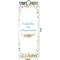 Calendrier des anniversaires,calendrier perpétuel anniversaire-calendrier pour enfant,bureau, famille (light vert)