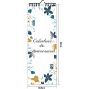 Calendrier perpetuel anniversaire mural francais pour famille, bureau, enfant (bleu)