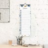 Calendrier perpetuel anniversaire mural francais pour famille, bureau, enfant (bleu)