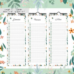 Calendrier Perpetuel Anniversaire Mural Francais pour Famille, Bureau, Enfant (Vert)