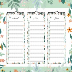 Calendrier Perpetuel Anniversaire Mural Francais pour Famille, Bureau, Enfant (Vert)