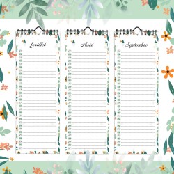 Calendrier Perpetuel Anniversaire Mural Francais pour Famille, Bureau, Enfant (Vert)