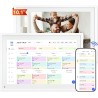 P10 WIFI Calendrier Numérique pour Famille et conférences - Cadre Photo Numérique, 10.1'' Calendrier Alzheimer, Sync Horaires & 