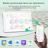 P10 WIFI Calendrier Numérique pour Famille et conférences - Cadre Photo Numérique, 10.1'' Calendrier Alzheimer, Sync Horaires & 