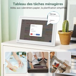 P10 WIFI Calendrier Numérique pour Famille et conférences - Cadre Photo Numérique, 10.1'' Calendrier Alzheimer, Sync Horaires & 