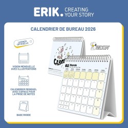 Grupo Erik - Calendrier de Bureau 2026 Snoopy | Calendrier Mensuel 17x20cm - De Janvier à Décembre 2026