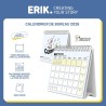 Grupo Erik - Calendrier de Bureau 2026 Snoopy | Calendrier Mensuel 17x20cm - De Janvier à Décembre 2026