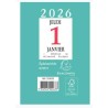 EXACOMPTA - 32102E - 1 Bloc Ephéméride Neutre Autocollant à Effeuiller (Sans Plaque) - Format 6.5 x 9.7 cm - Janvier 2026 à Déce