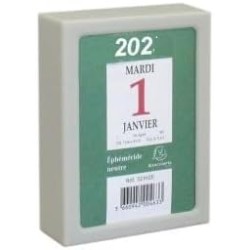 EXACOMPTA - 32102E - 1 Bloc Ephéméride Neutre Autocollant à Effeuiller (Sans Plaque) - Format 6.5 x 9.7 cm - Janvier 2026 à Déce