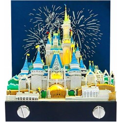 Calendrier de bureau 2026 3D avec lumière LED - Bricolage de papier - Décoration de bureau - Cadeau de Noël, décoration de burea