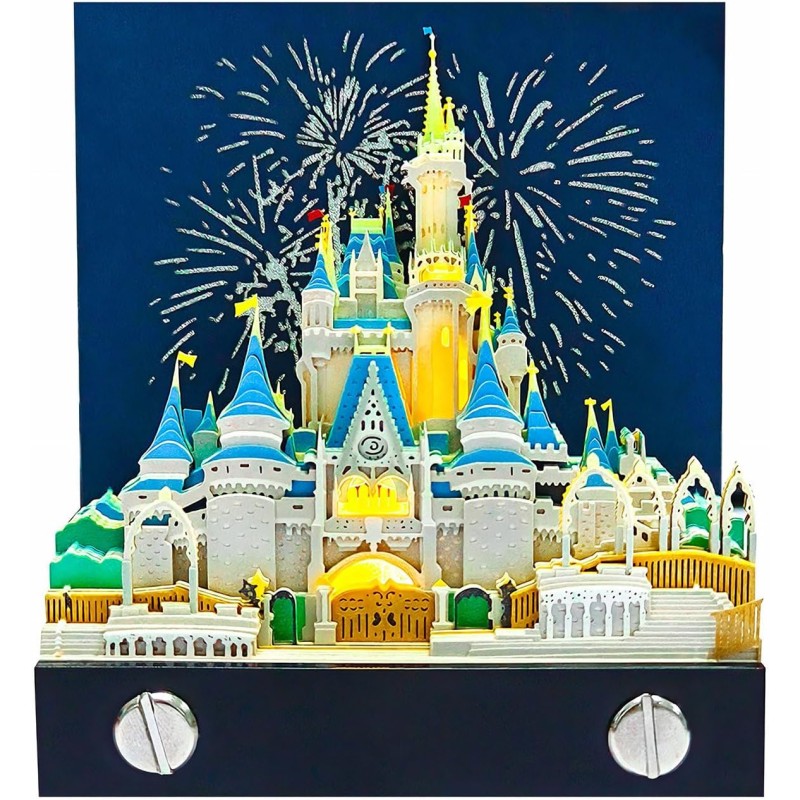 Calendrier de bureau 2026 3D avec lumière LED - Bricolage de papier - Décoration de bureau - Cadeau de Noël, décoration de burea