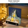 Calendrier de bureau 2026 3D avec lumière LED - Bricolage de papier - Décoration de bureau - Cadeau de Noël, décoration de burea